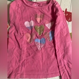5t girls pink heart long sleeve tshirt
